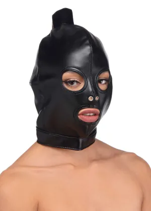 Strict Ponytail Bondage Hood - Black