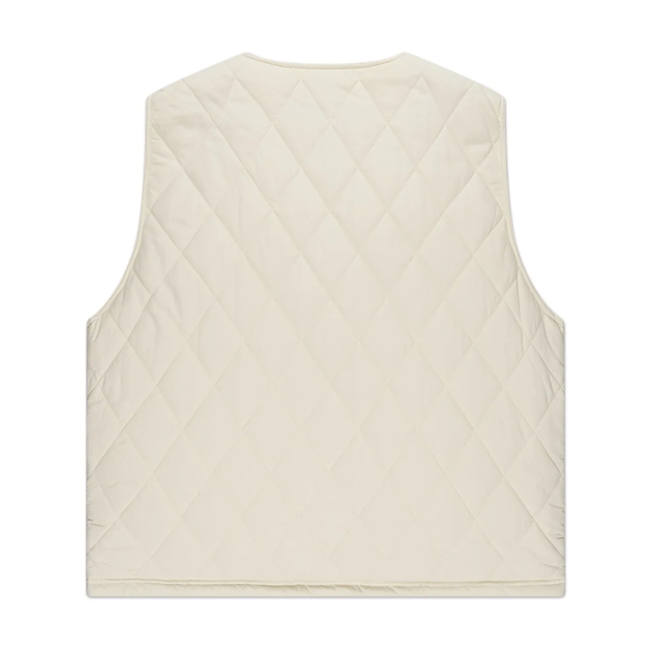 stüssy diamond quilted vest (cream)