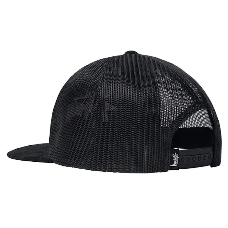 Stussy Corduroy Trucker Cap Black