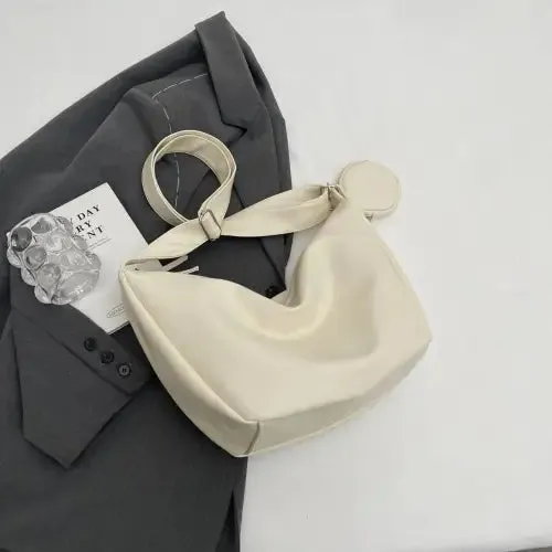Stylish Leather Crossbody Bag with Earbud Case and Small Purse