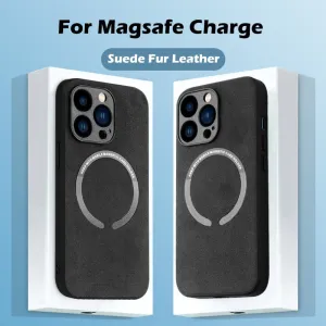 Suede Leather Magnetic Case for iPhone (Magsafe)