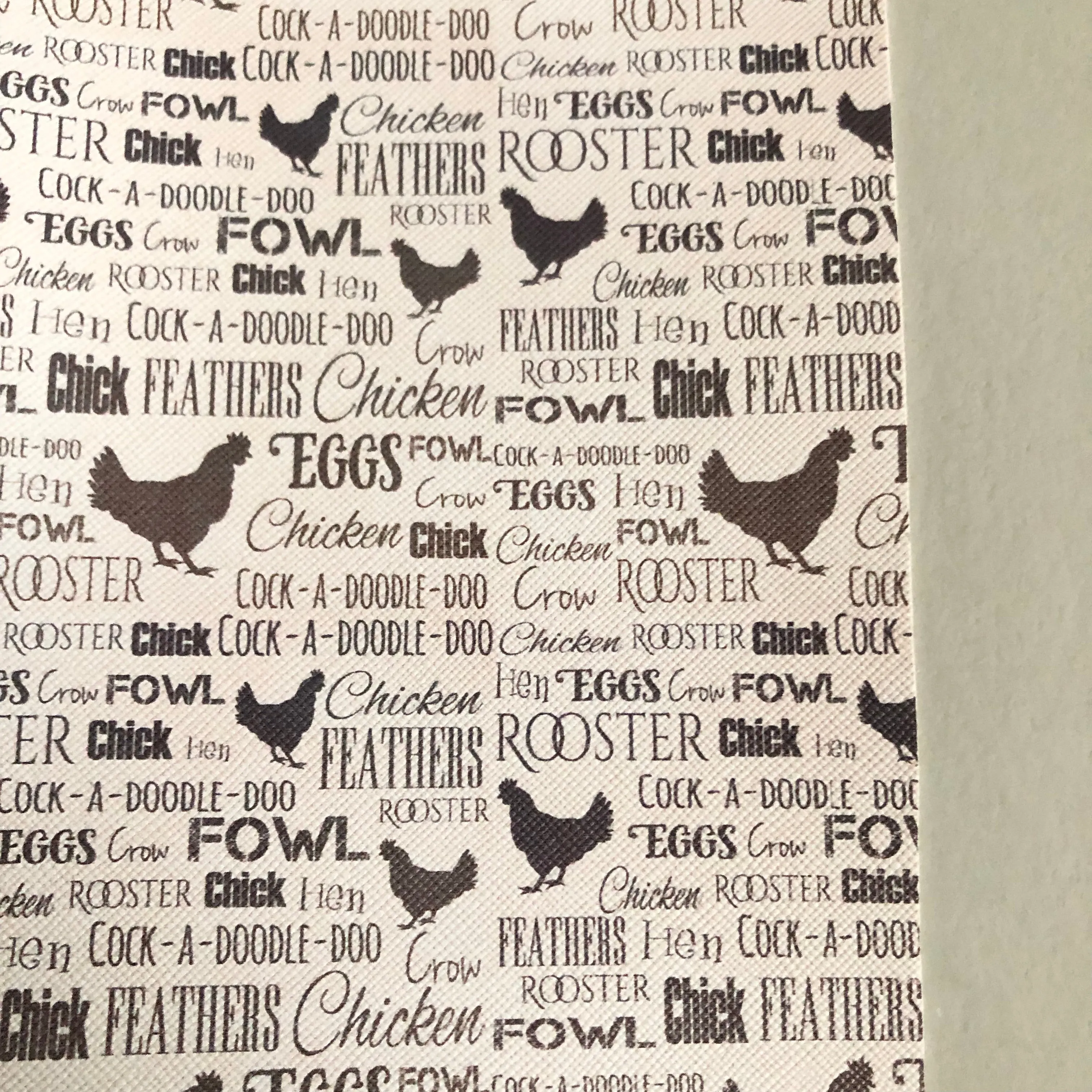 Summer chicken lady faux leather