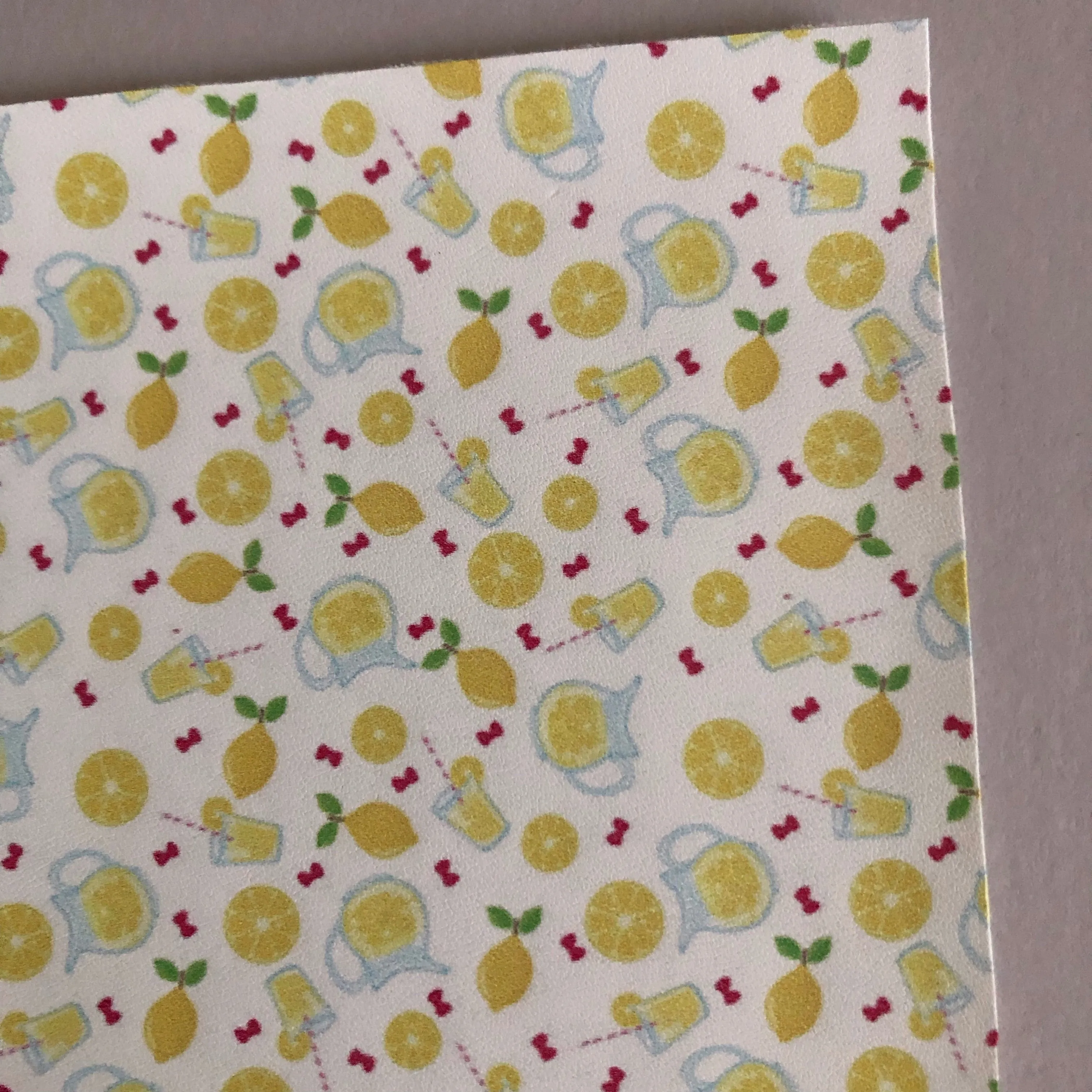 Summer lemonade faux leather