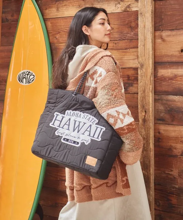 SURF＆Palms Quilted Tote Bag