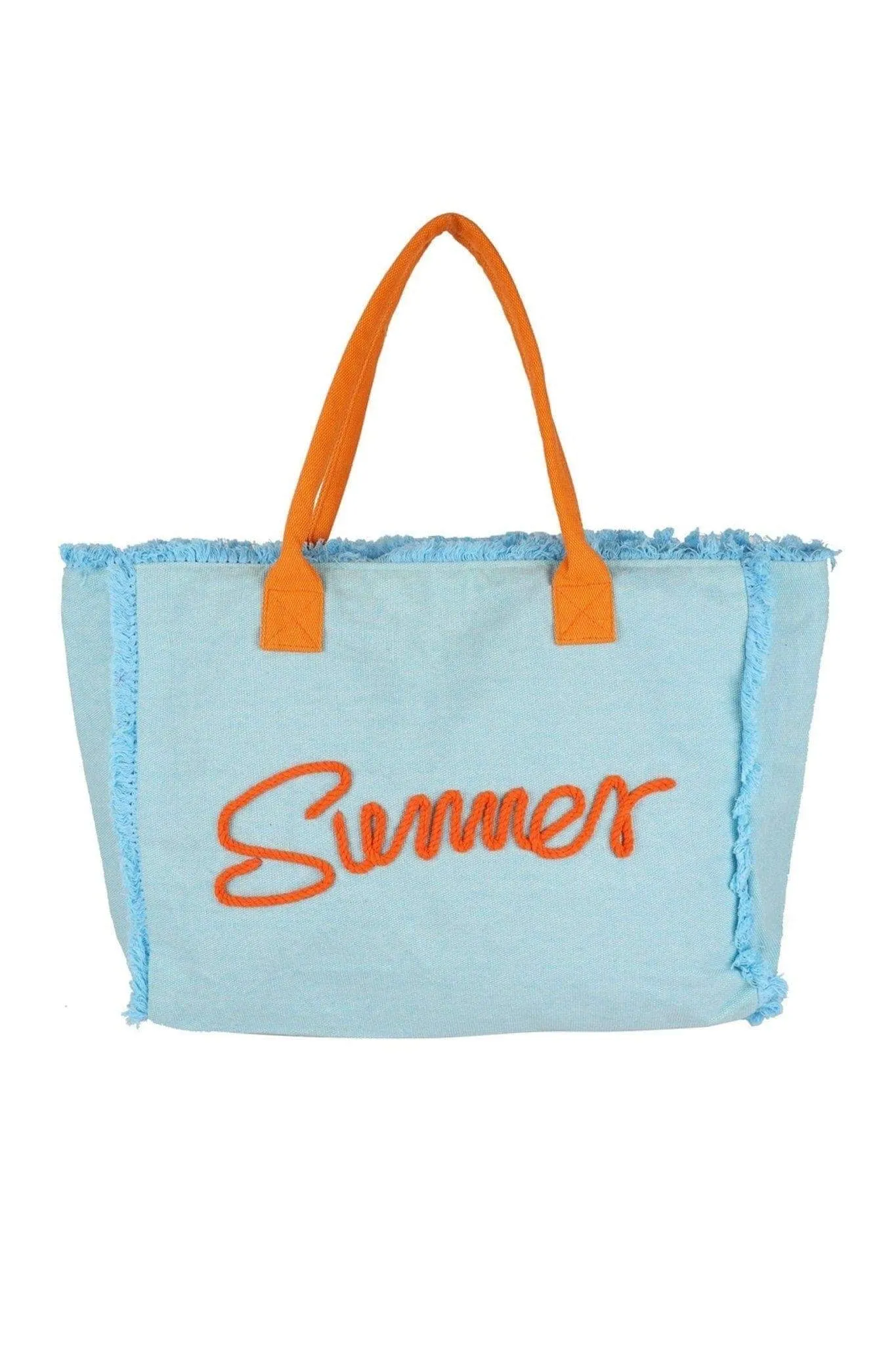 SWEET SUMMERTIME TOTE BAG (Sky/Tangerine)