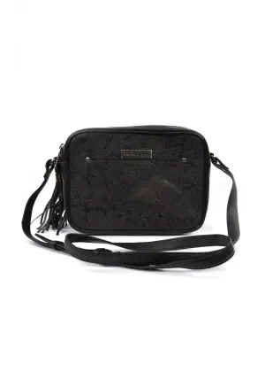 T1S2905BAG Thomas Cook Inverell Embossed Crossbody Bag Black