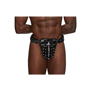 Taurus Leather Thong Black
