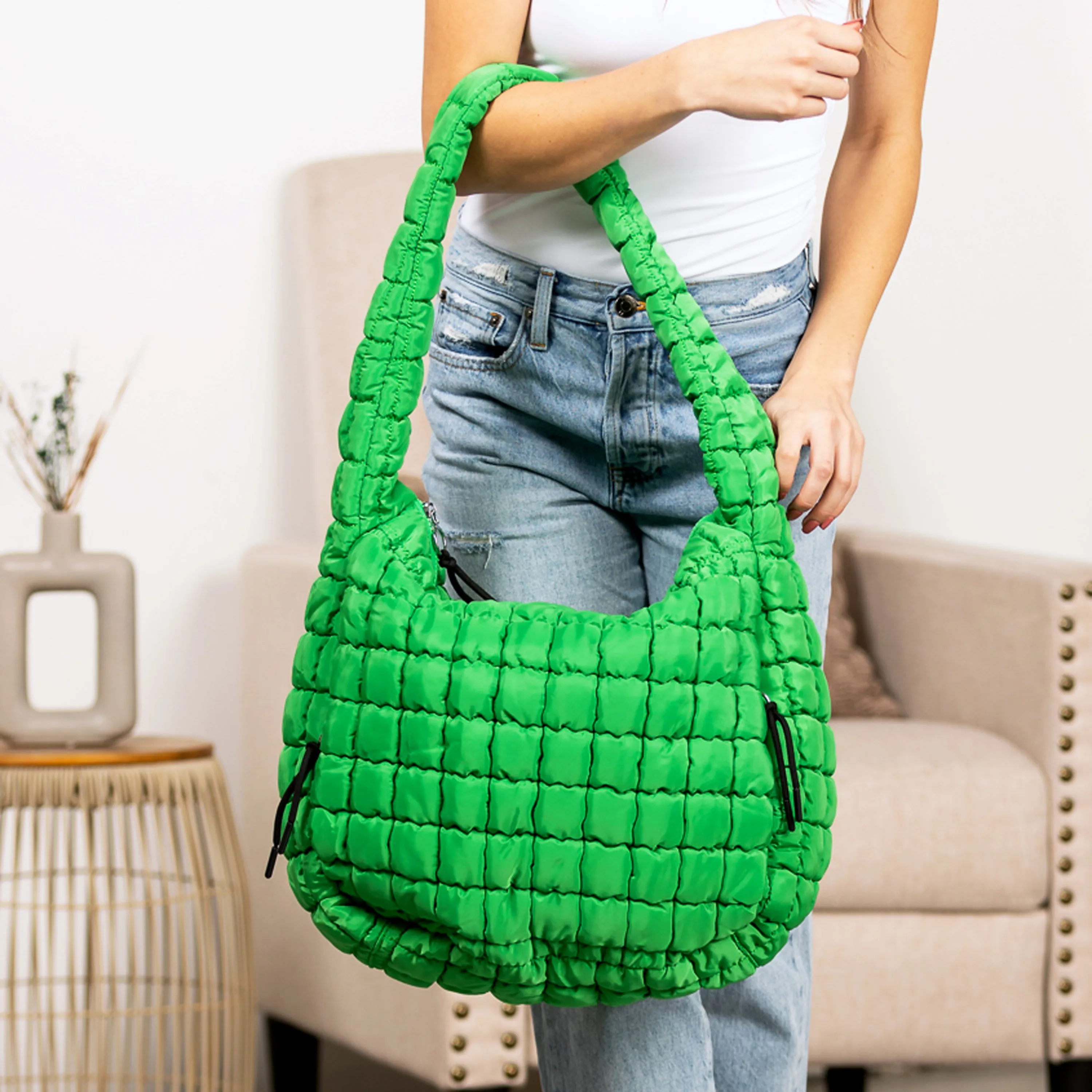 Taylor Quilted Puffer Tote