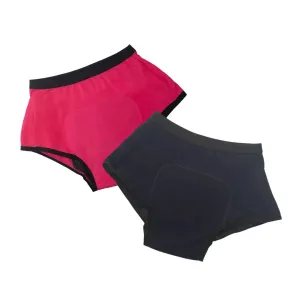 Teen Modal Period Panties | Boxer Fit For Heavy Flow | Prevents Front, Back & Inner Thigh Stains | 2 Pack