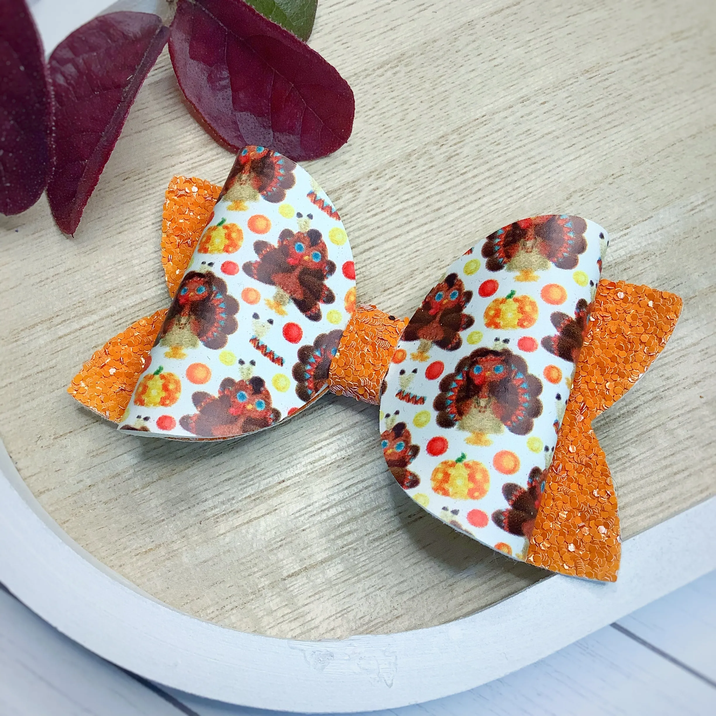 Thanksgiving Turkey Bow