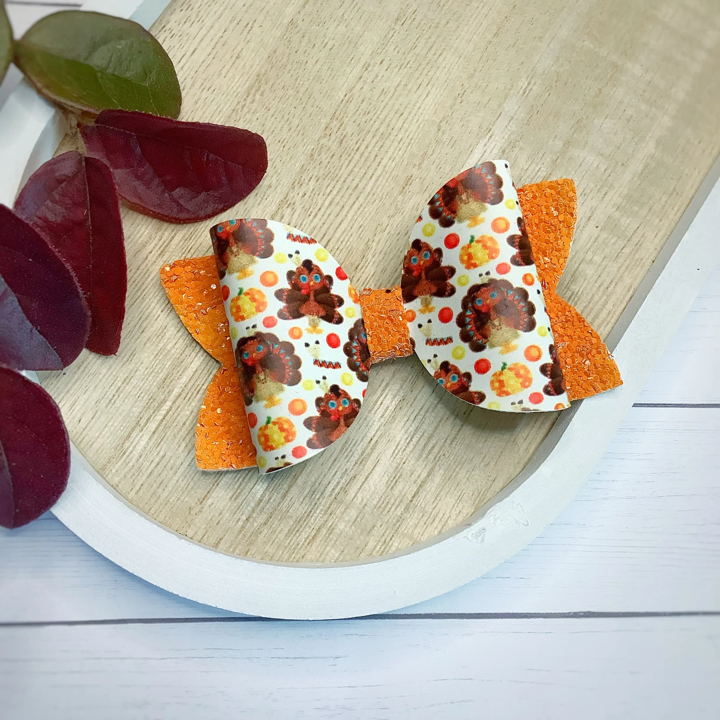 Thanksgiving Turkey Bow