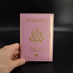 The Glitzy Passport Cover-Iridescent Pink