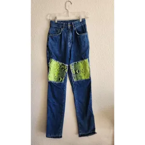 The Ragged Priest Women's Neon Snake Skin Denim Jeans 24 (00)