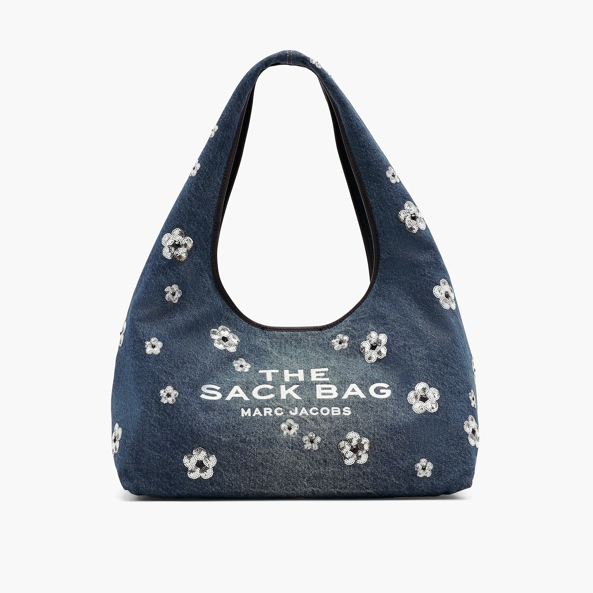 The Sequin Daisy Denim Sack Bag