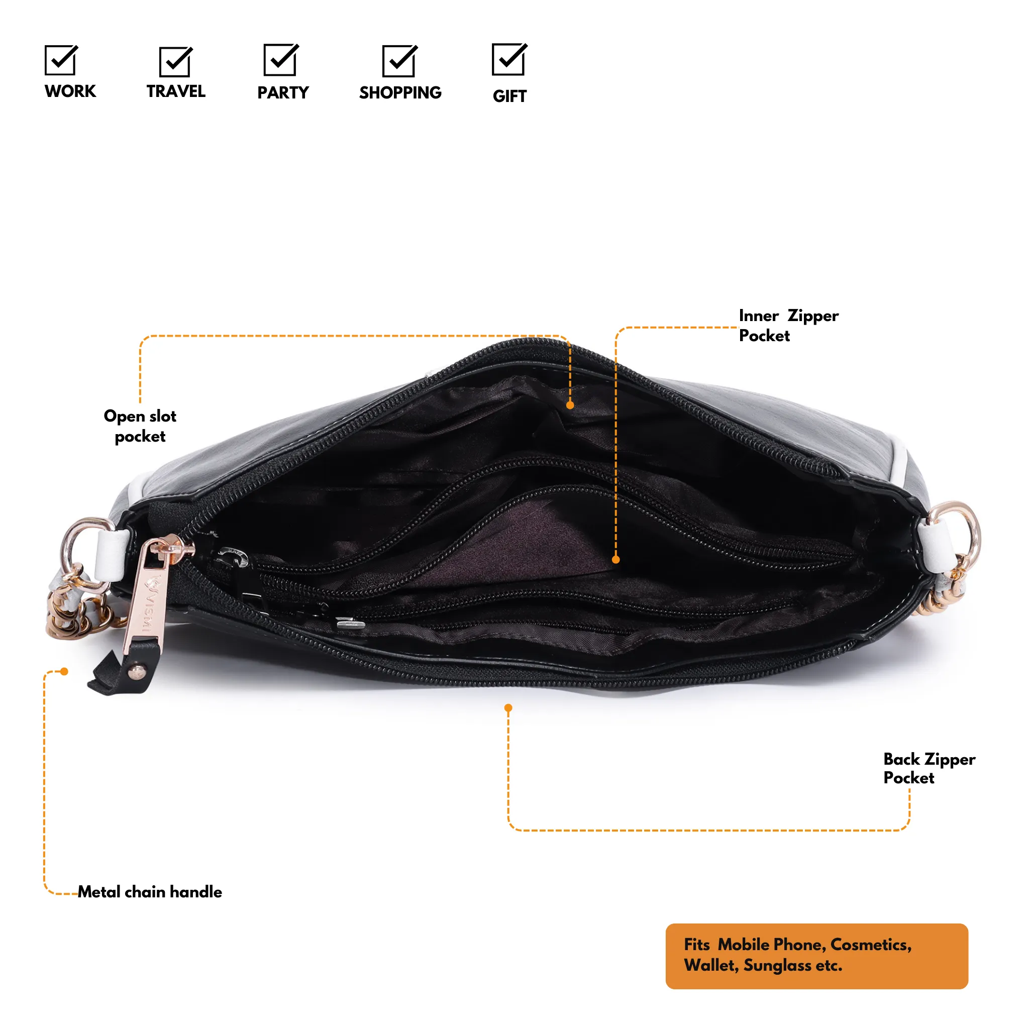 Timeless Glam Evening Bag - Black