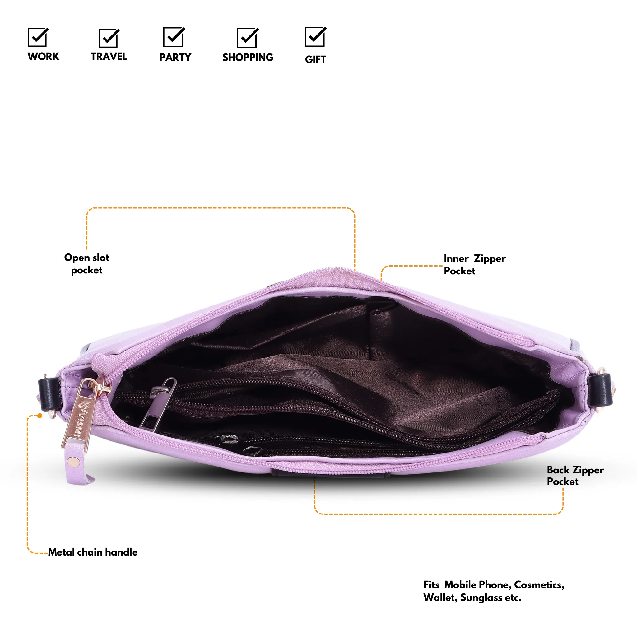 Timeless Glam Evening Bag - Lavender
