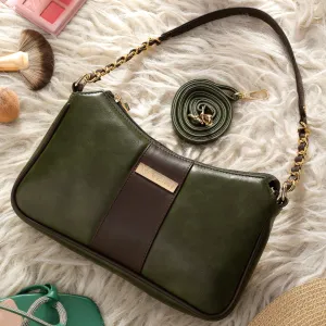 Timeless Glam Evening Bag - Olive Green