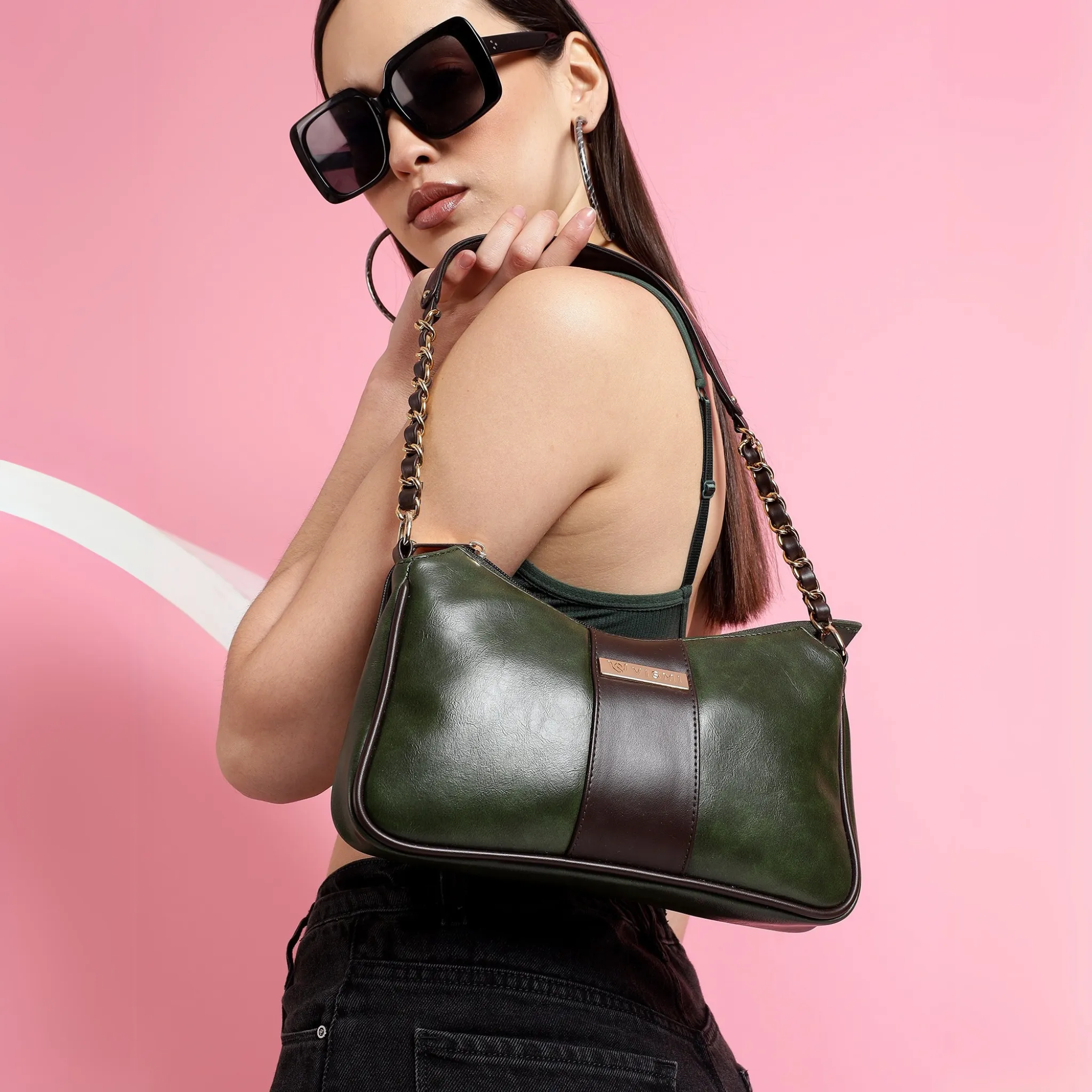 Timeless Glam Evening Bag - Olive Green