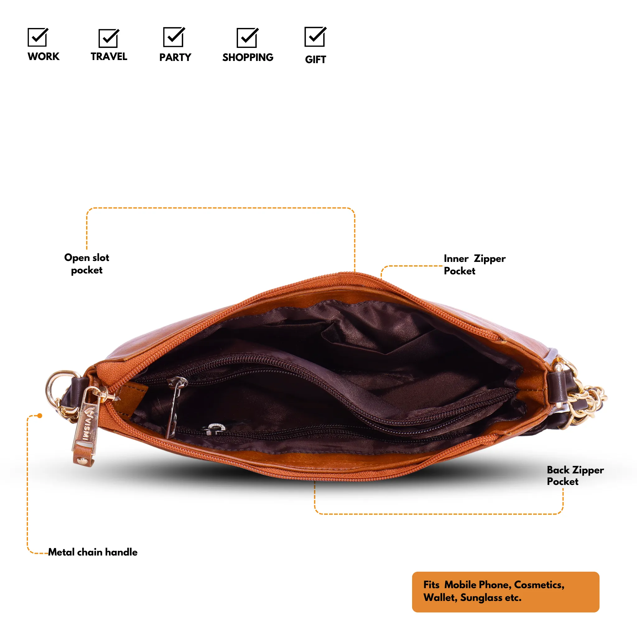 Timeless Glam Evening Bag - Tan