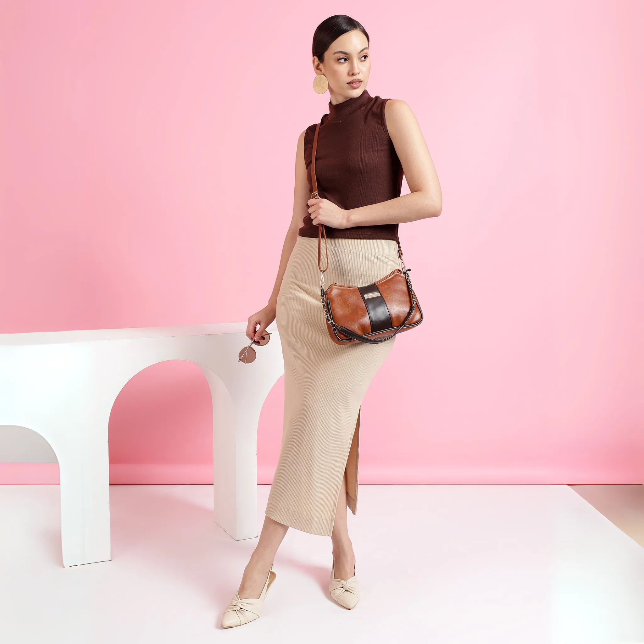 Timeless Glam Evening Bag - Tan