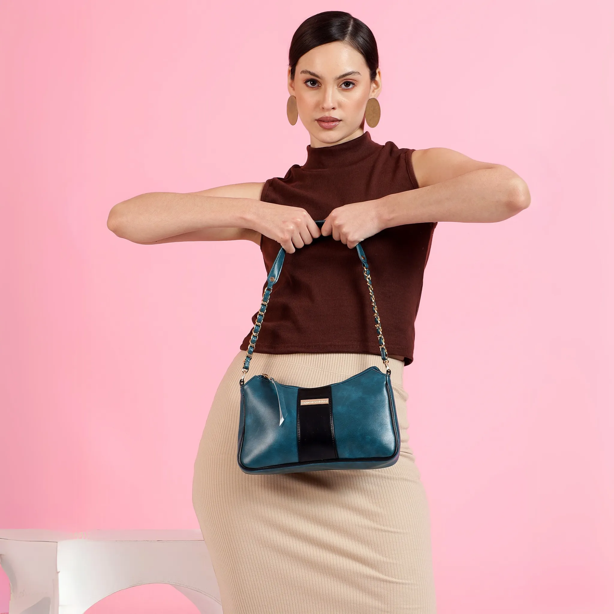 Timeless Glam Evening Bag - Teal blue