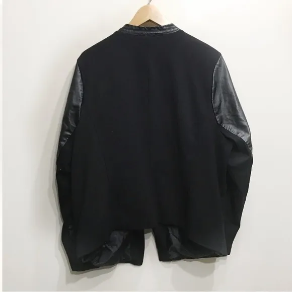 Torrid Sz 3 Black Blazer Faux Leather Open Front Plus Size