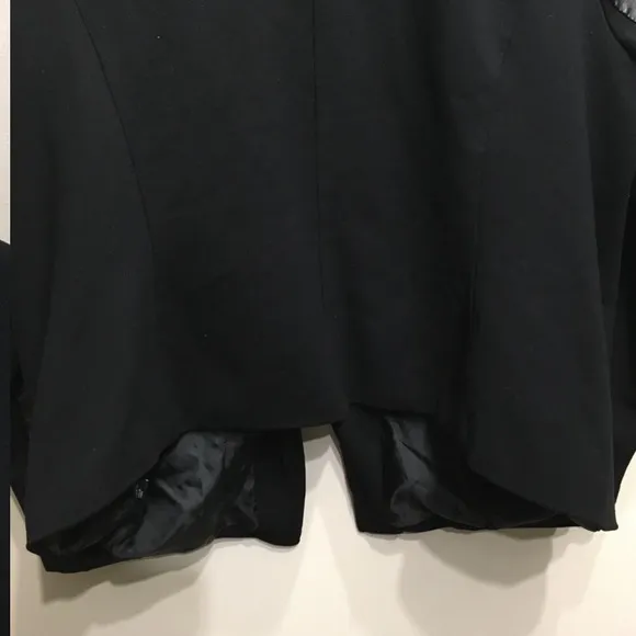 Torrid Sz 3 Black Blazer Faux Leather Open Front Plus Size