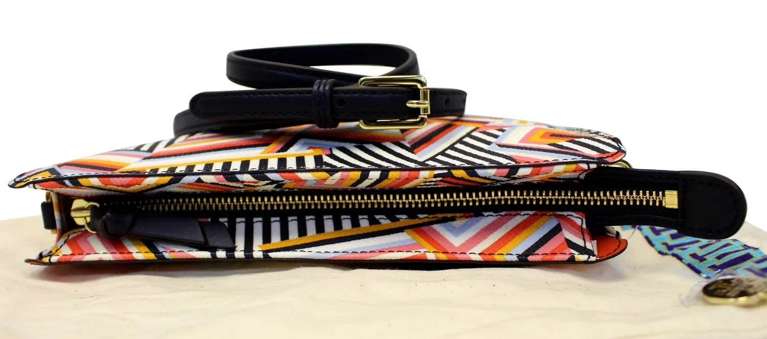 TORY BURCH Kerrington Wallet Crossbody Clutch Cut Out T Print