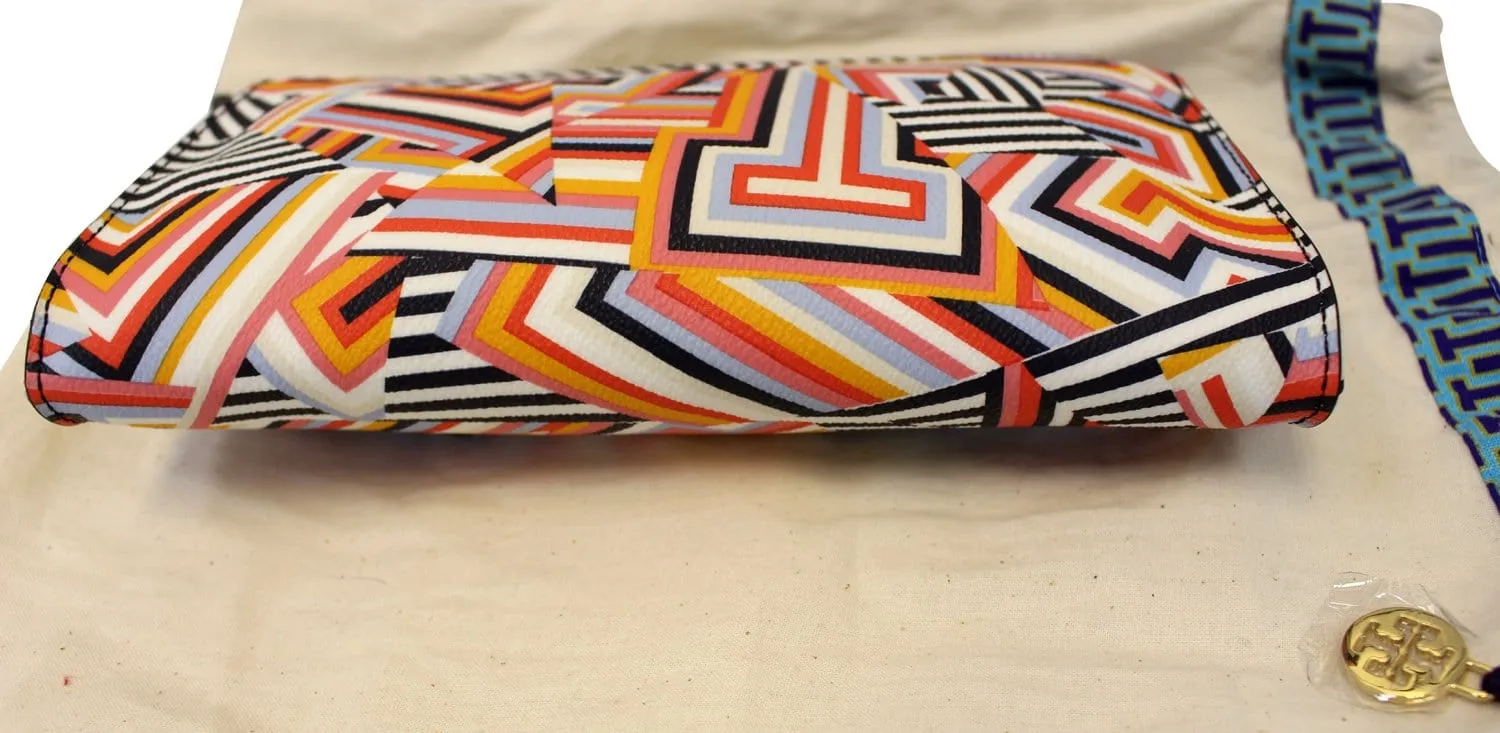 TORY BURCH Kerrington Wallet Crossbody Clutch Cut Out T Print