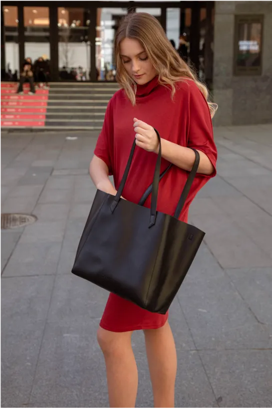 Totissimo Shoulder Vegan Bag Black
