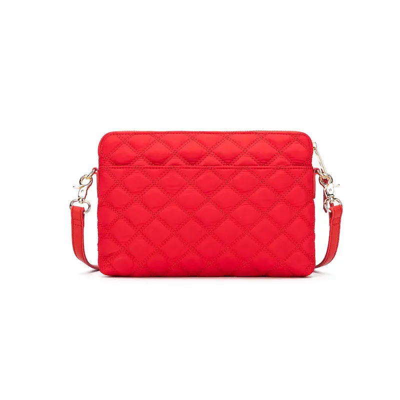 Tribeca Quilted Crossbody Bag - Red