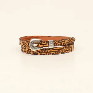 Twister Leather Floral Tooled Hat Band