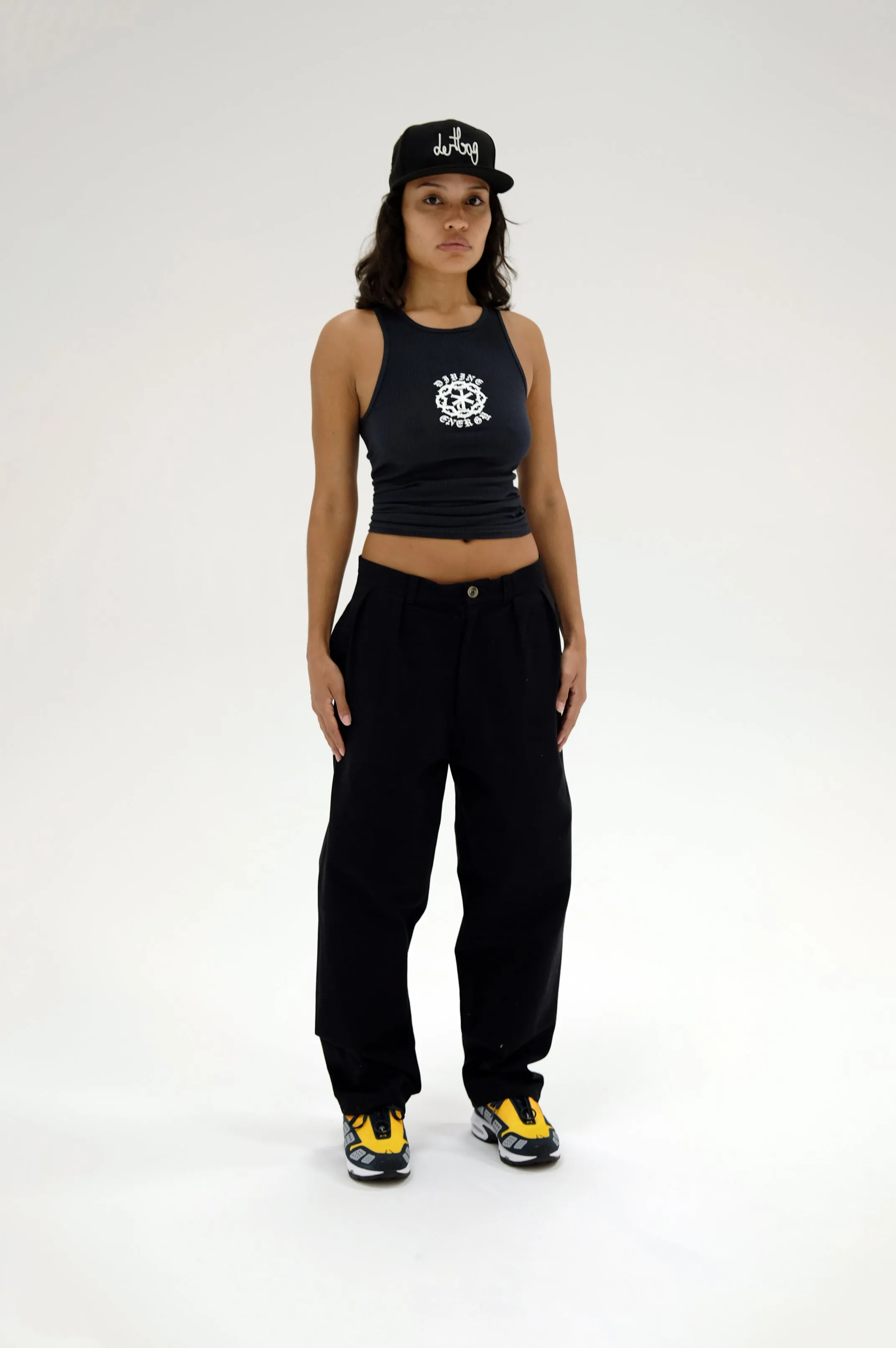 Two Pleat Pant (Black Canvas)