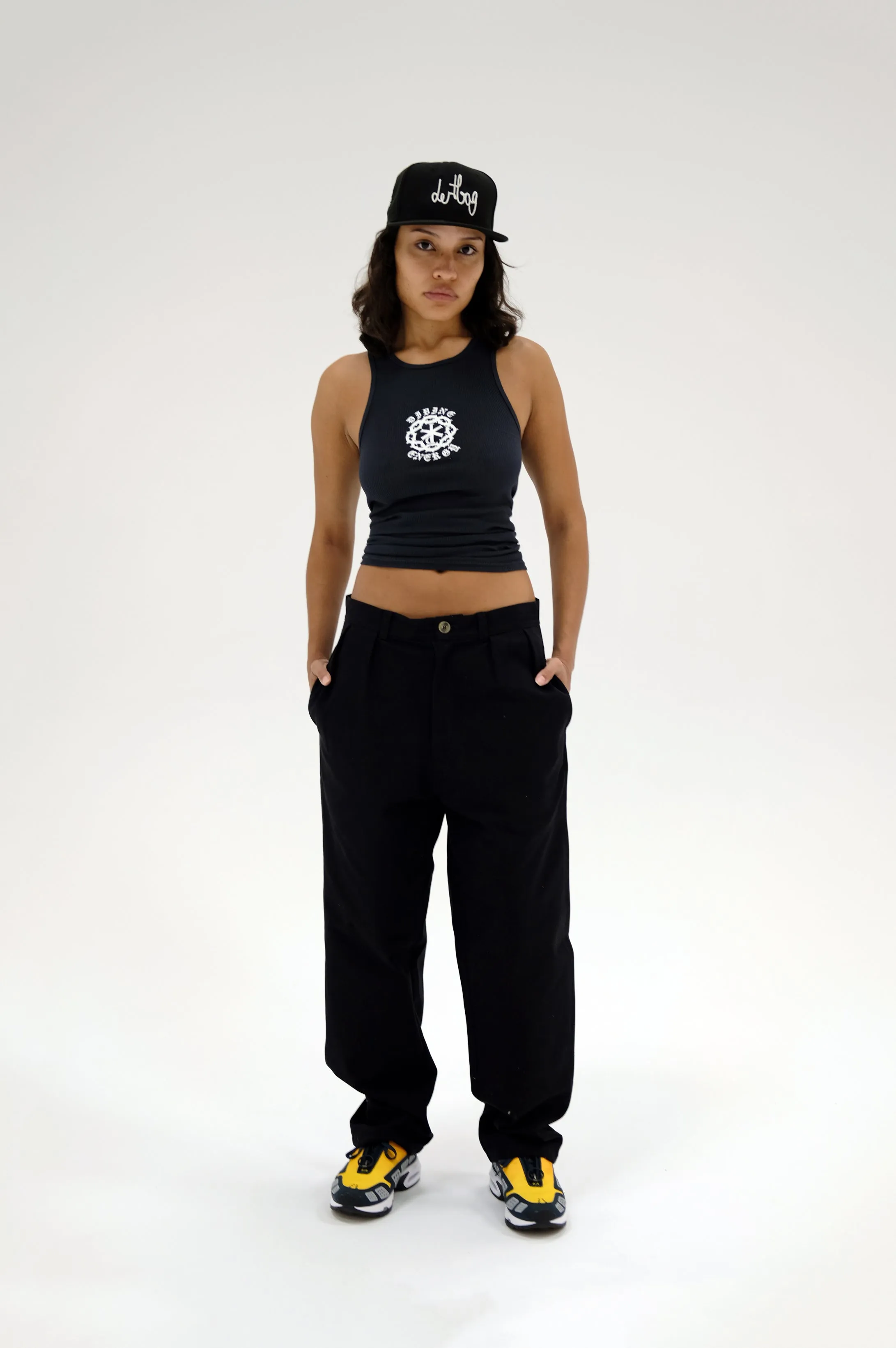 Two Pleat Pant (Black Canvas)