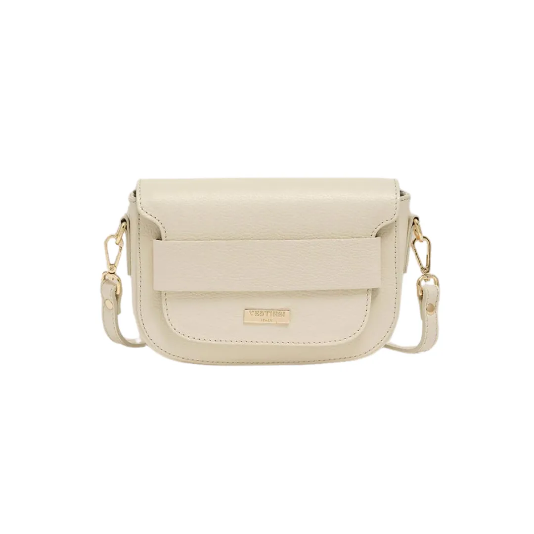 Vestirsi Zoe Ivory Crossbody Saddle Bag
