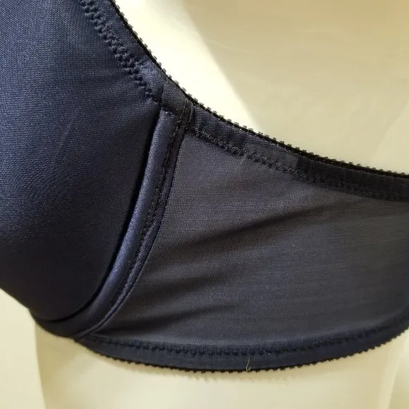 Victoria's Secret bra 36C front closure solid cups semi sheer wings 90's VINTAGE