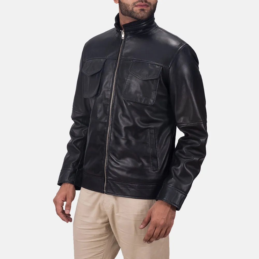 Vintage Black Leather Jacket