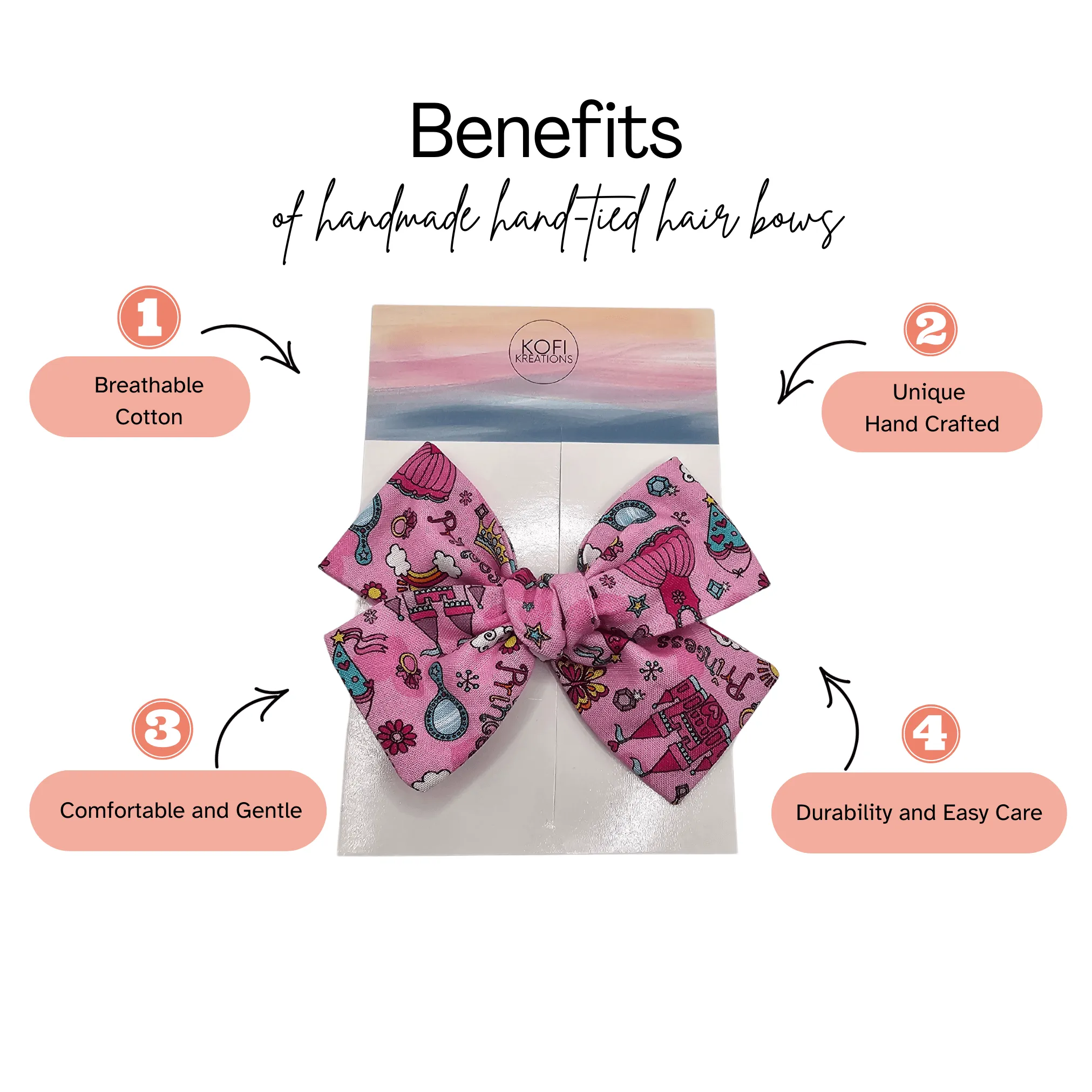 Vintage Bunny Hand-Tied Hair Bow
