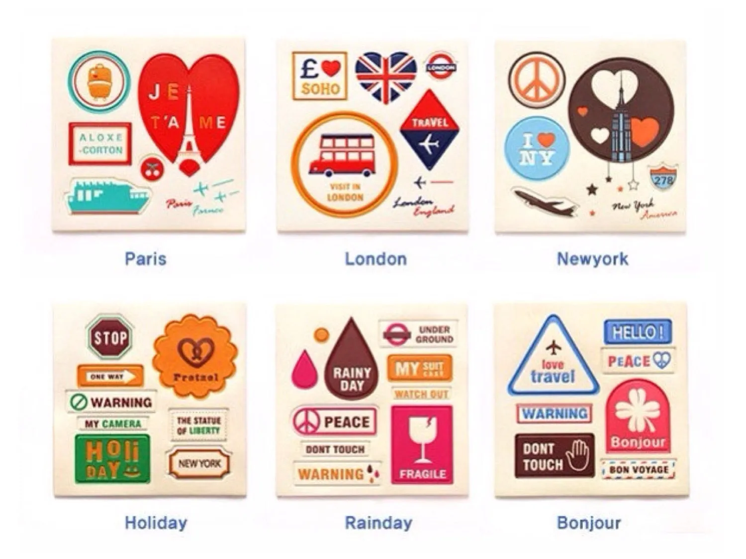 Vintage Style World Travel PU Leather Suitcase Sticker