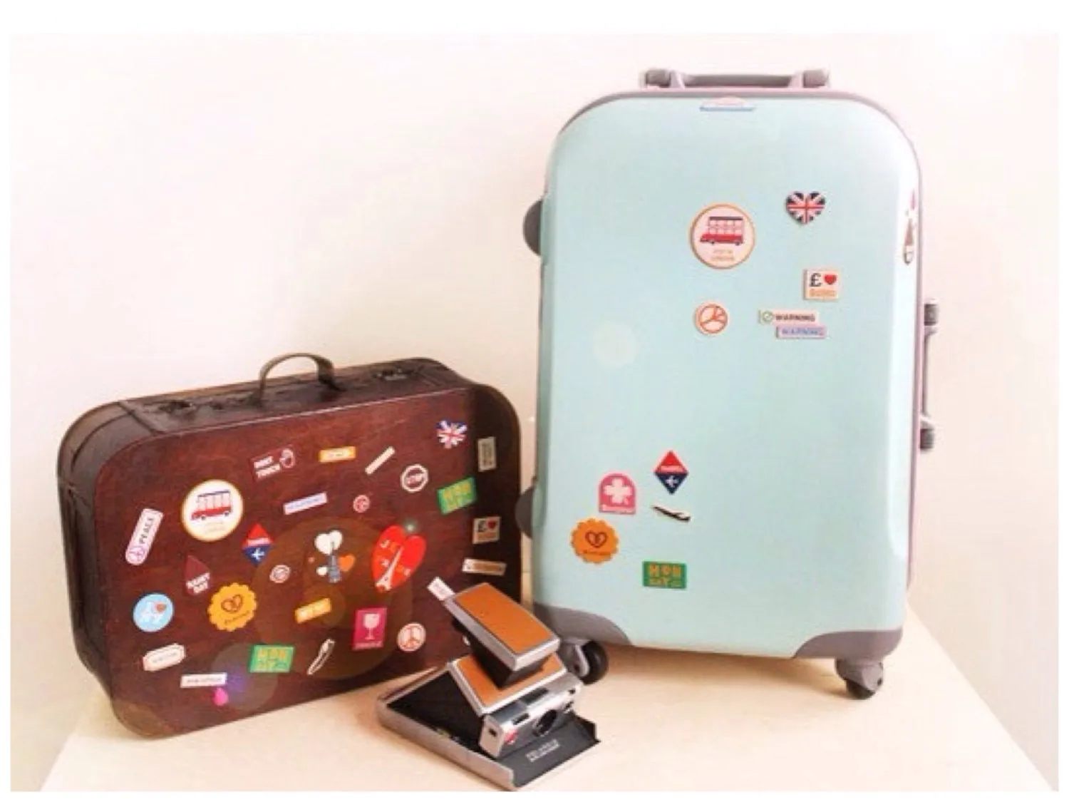 Vintage Style World Travel PU Leather Suitcase Sticker