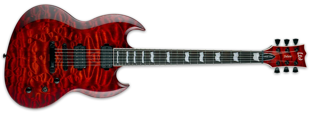 Viper-1000 Electric Guitar in Tiger Eye Sunburst - LVIPER1000QMTESB