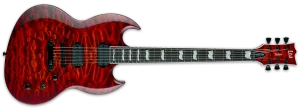 Viper-1000 Electric Guitar in Tiger Eye Sunburst - LVIPER1000QMTESB