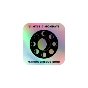 Waning Gibbous Moon Holo Sticker