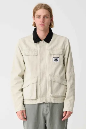 WASHED SHOP JACKET - BONE