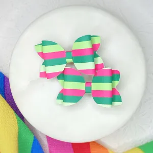Watermelon Color Riley Pigtail Bow