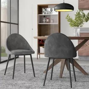 Wayfair Item! Holmes Upholstered Side Chair (Set of 2) in Smoke Grey - Fully Assembled! Retails $340 