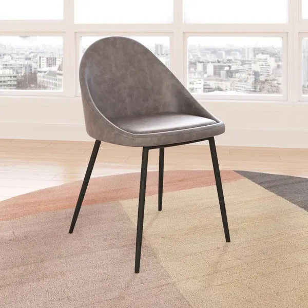 Wayfair Item! Holmes Upholstered Side Chair (Set of 2) in Smoke Grey - Fully Assembled! Retails $340 