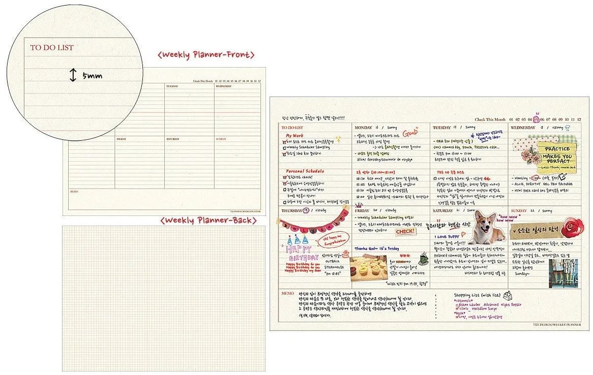 Weekly Planner - Red