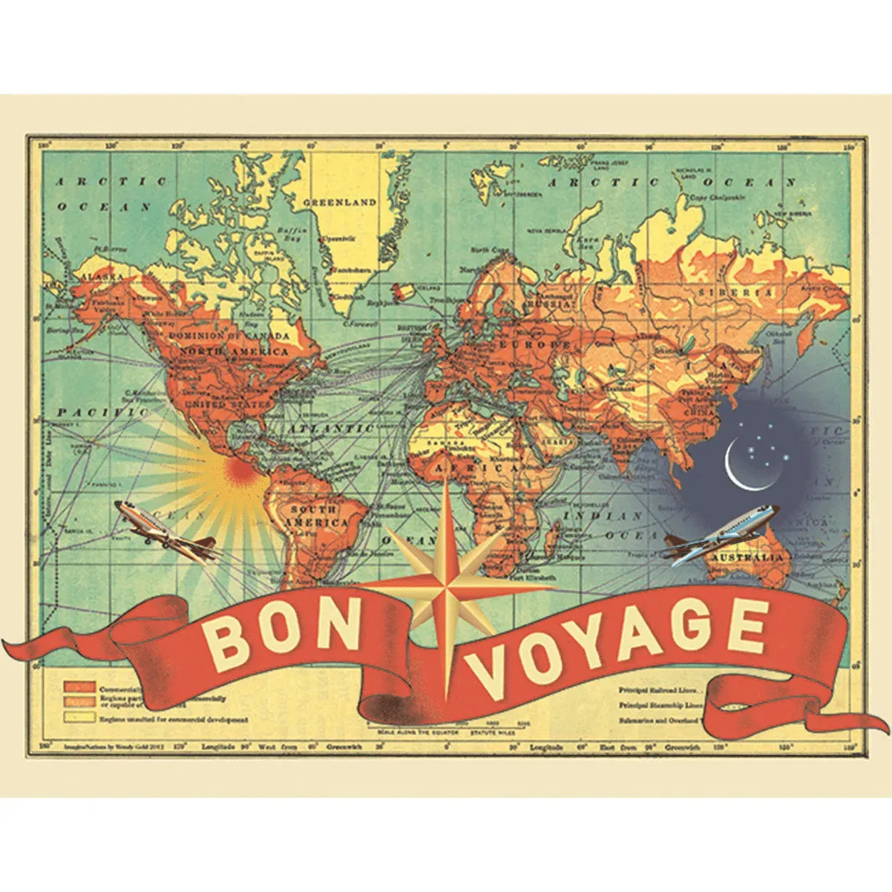 Wendy Gold Maps of the Imagination Keepsake Box