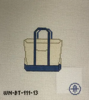 *Wheelhaus Needlepoint BT111- Blue Tote - 13 mesh